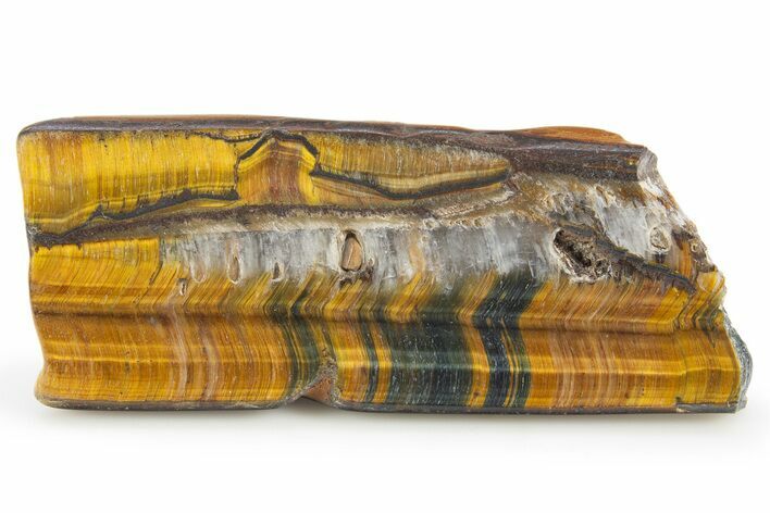 Polished Blue & Orange Tiger's Eye Slab - South Africa #320061